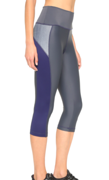 VPL X-Curvate Capri: Charcoal x Blue Denim VPL X-Curvate Capri: Charcoal x Blue Denim