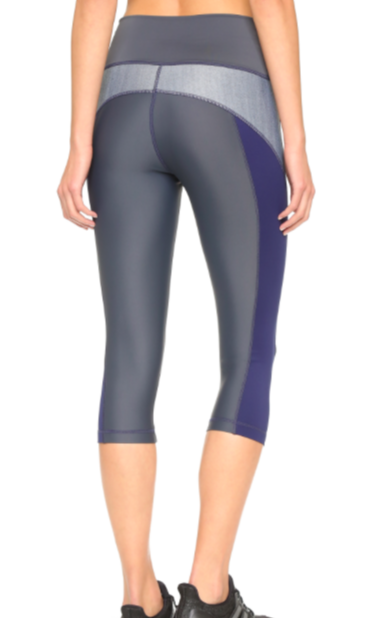 VPL X-Curvate Capri: Charcoal x Blue Denim VPL X-Curvate Capri: Charcoal x Blue Denim