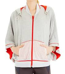 VPL Zip Hood Throw: Heather Grey x Fiery Red VPL Zip Hood Throw: Heather Grey x Fiery Red