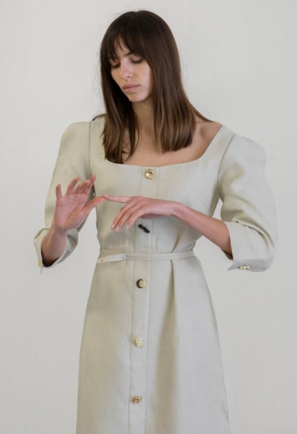 Rejina Pyo Leonie Dress Artichoke Green