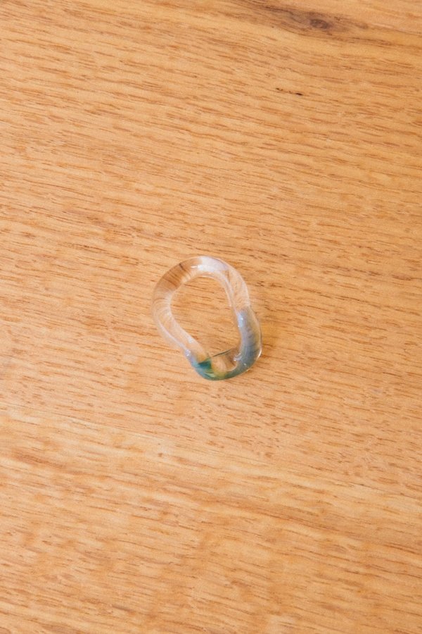 JANE D'ARENSBOURG GLASS WAVE BAND - IVY