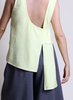 KAAREM Stigma Layered Back Knot Tie Tank - Lemon - Thumbnail 2