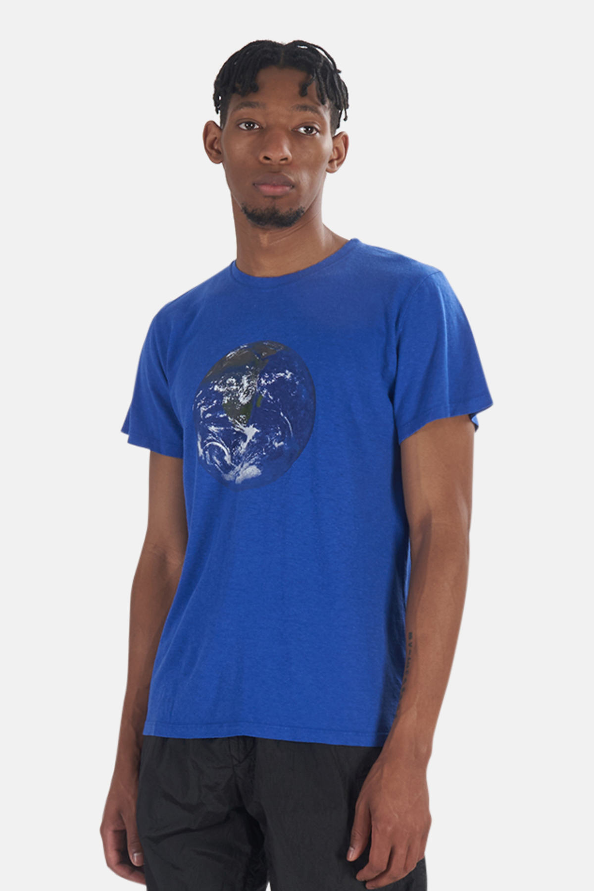 Jungmaven Earth Flag Jung Graphic Classic TShirt Blue Garmentory