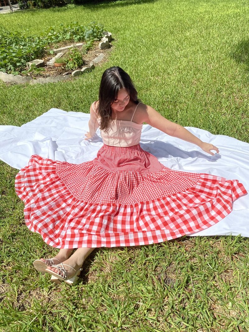 【THEAIRTOWN】Vintage Tiered Frill Skirt ★ Vintage Tiered Skirt | Garmentory
