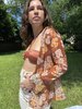 Vintage 70's Sheer Button Down - Floral - Thumbnail 4