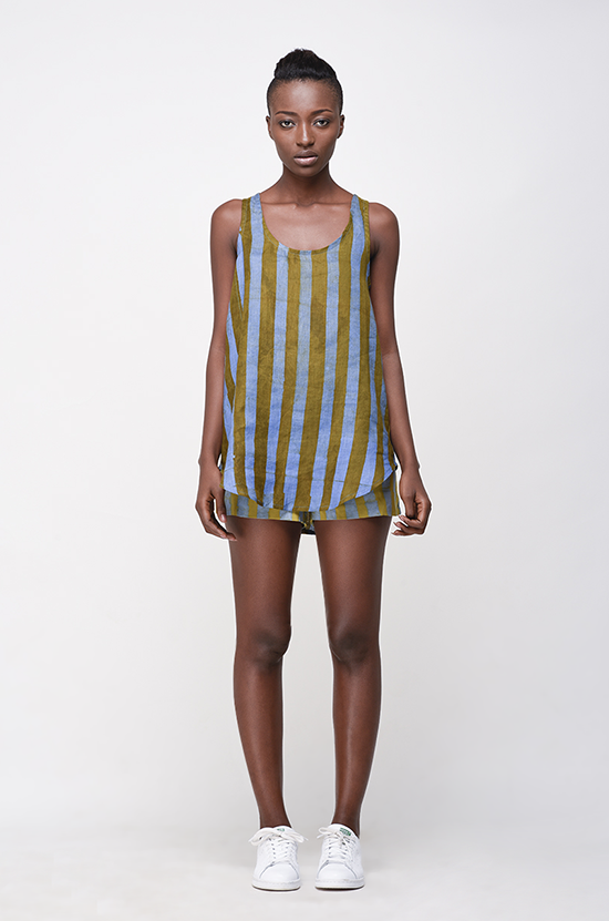Osei-Duro Runa Tank in Lawn Stripe Osei-Duro Runa Tank in Lawn Stripe