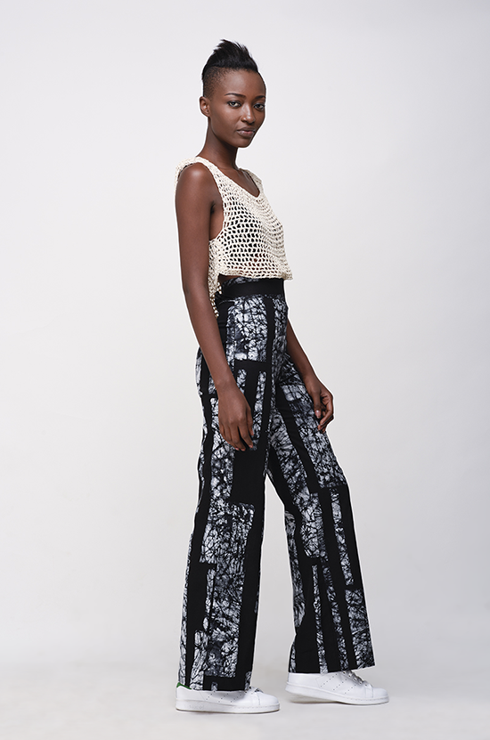 Osei-Duro Slant Trousers in B&W Parallel Osei-Duro Slant Trousers in B&W Parallel