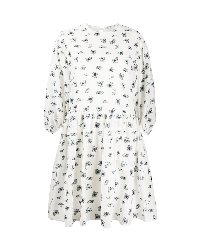 Cecilie Bahnsen Primrose Floral Print Dress - White | Garmentory