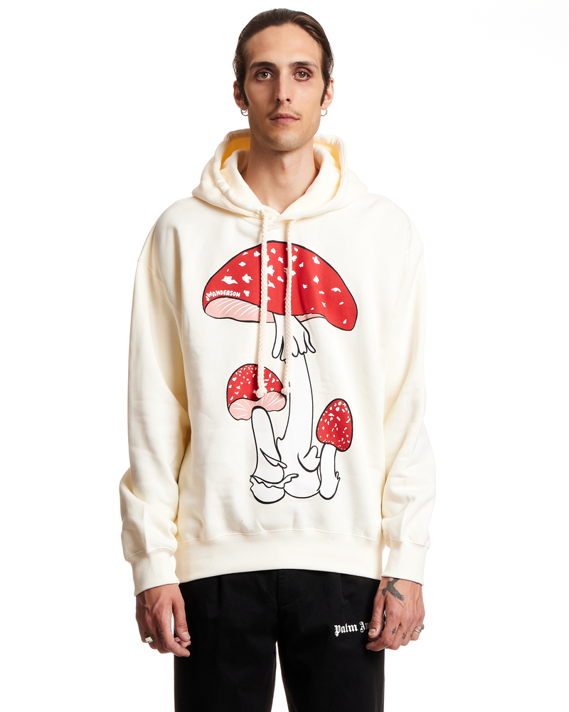 JW Anderson Mushroom Print Hoodie - White | Garmentory