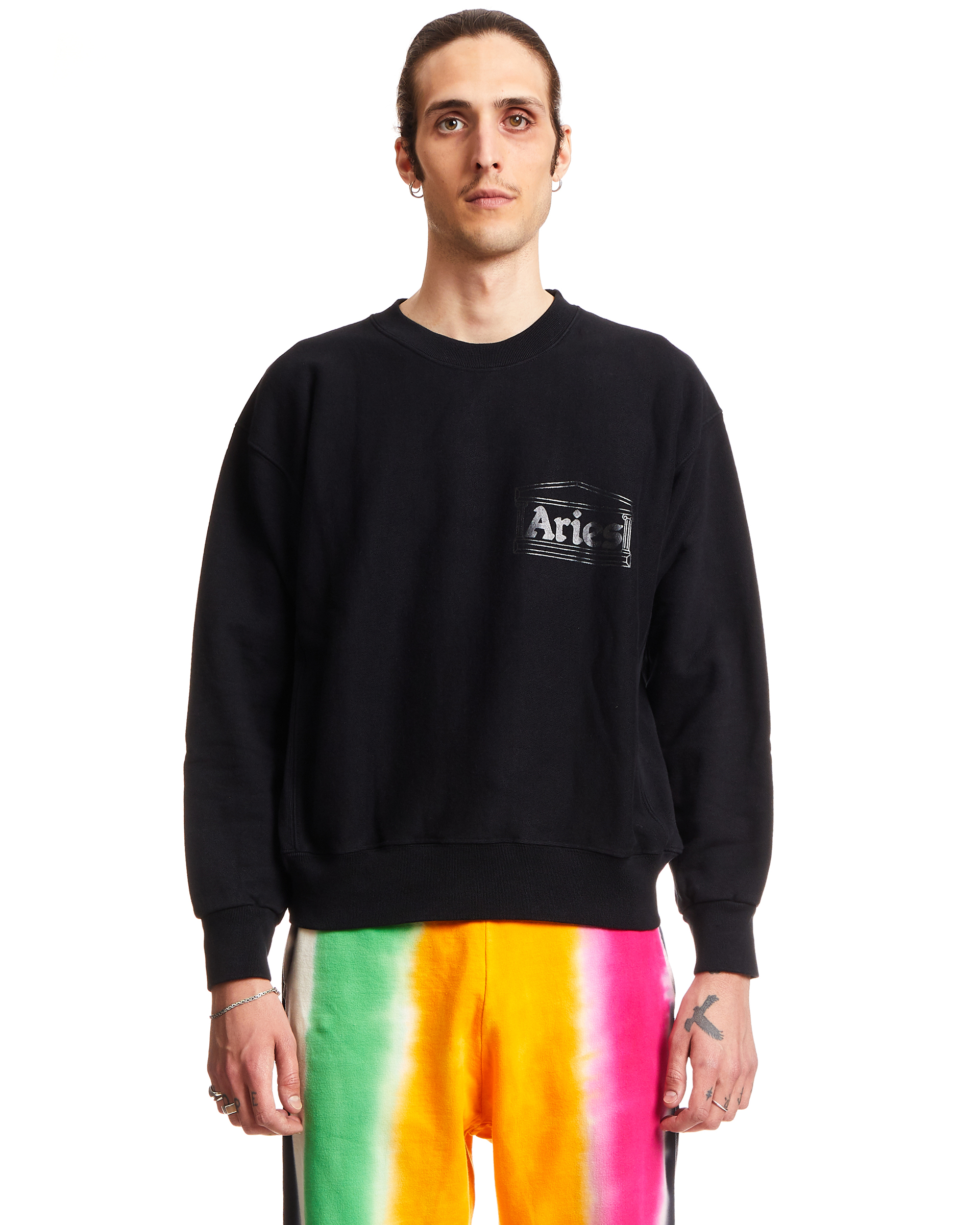 Aries Arise Temple Sweatshirt - Black | Garmentory