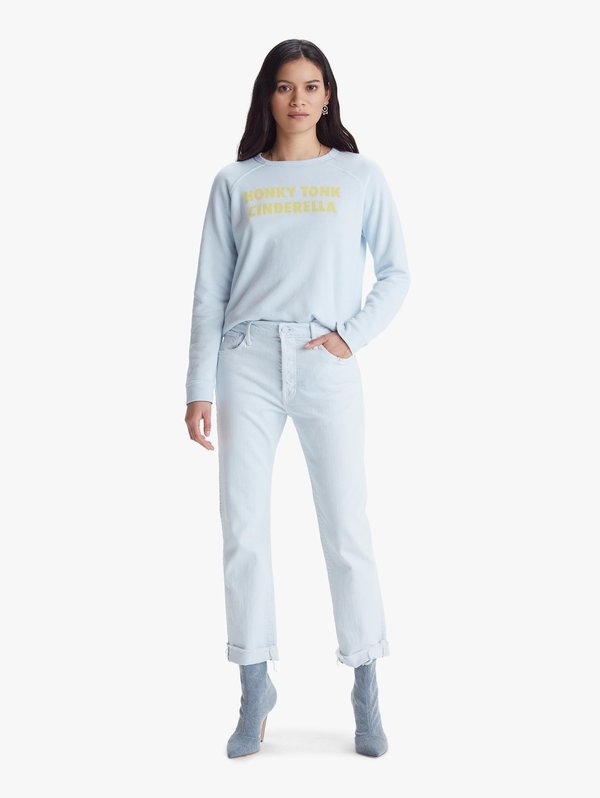 Mother Denim The Scrapper Cuff Ankle Fray Jeans - Baby Blue Mother Denim The Scrapper Cuff Ankle Fray Jeans - Baby Blue