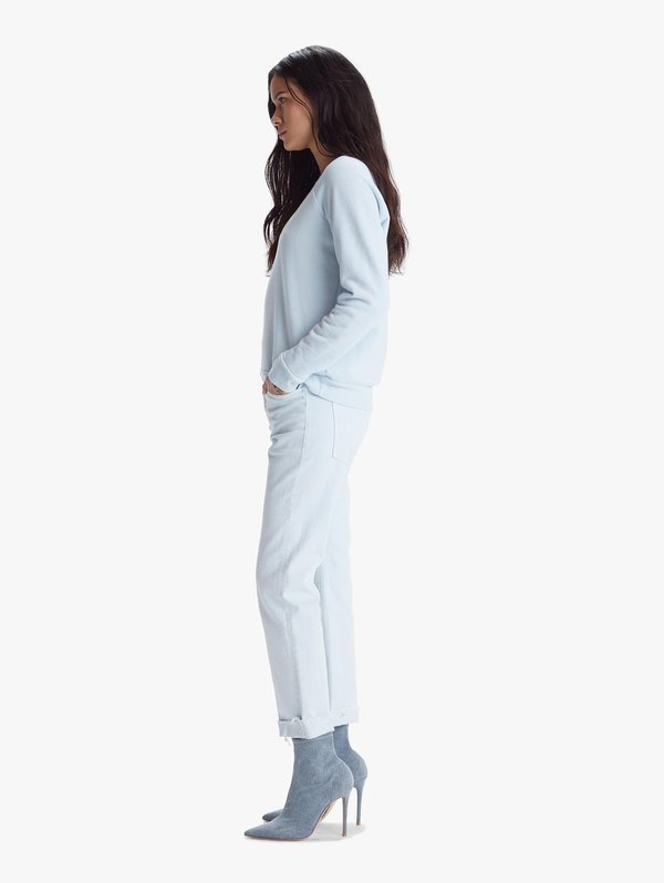 Mother Denim The Scrapper Cuff Ankle Fray Jeans - Baby Blue Mother Denim The Scrapper Cuff Ankle Fray Jeans - Baby Blue