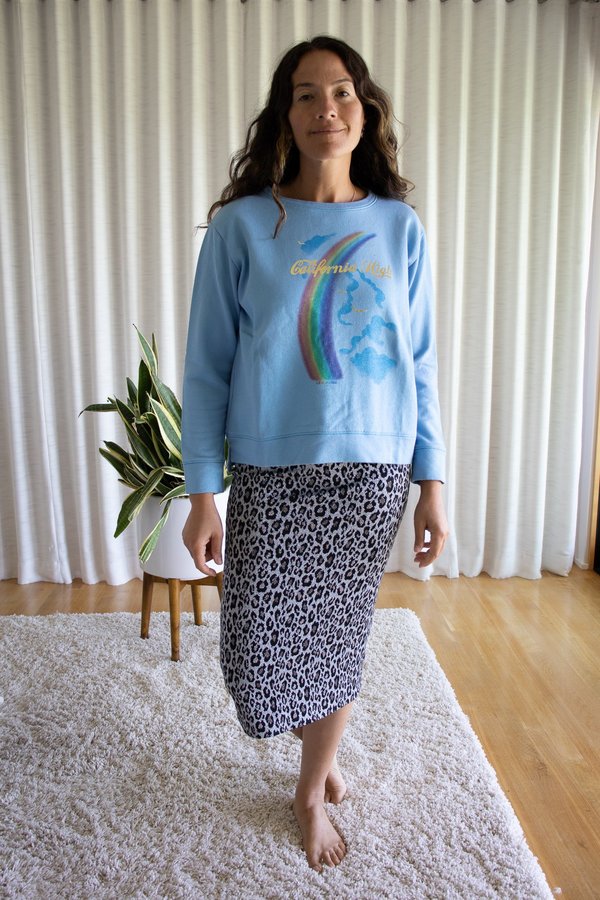 Le Superbe Liza Skirt in Mas Leopard Silver