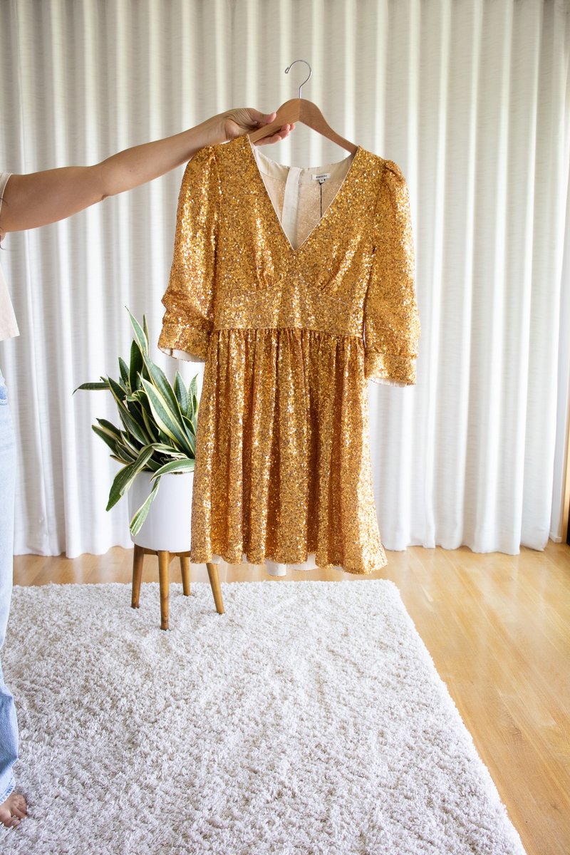 Manoush Disco Dress - Miel Gold | Garmentory