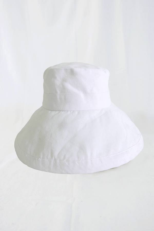 white cotton sun hat