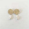 Crescioni Terra Earrings Palm And Pearl - Thumbnail 1
