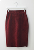Hey Jude Vintage Oxblood Suede Skirt  - Thumbnail 1