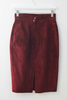 Hey Jude Vintage Oxblood Suede Skirt  - Thumbnail 3