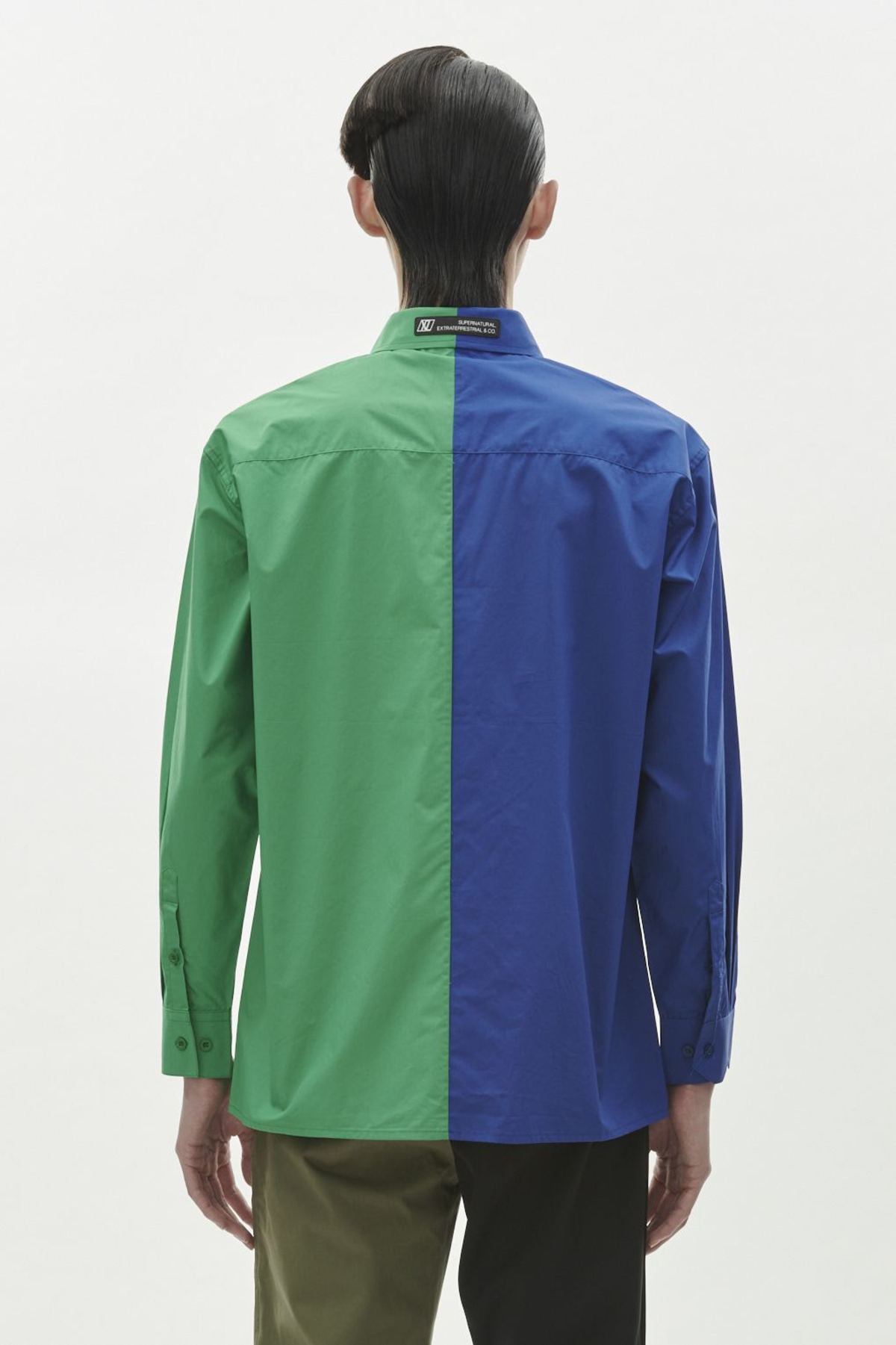 Xander Zhou Zig Zag Shirt - Blue/Green | Garmentory