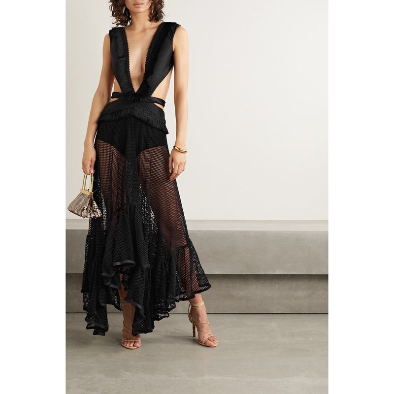 brown flowy dress Charming Bows Brown Midi Dress