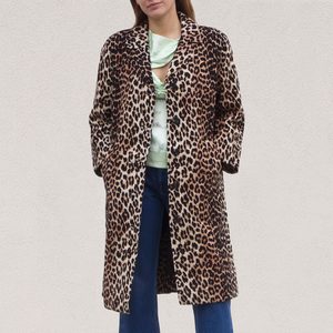 GANNI コットンリネンレオパードジャケット Leopard Laminated Cotton Jacket | GANNI US