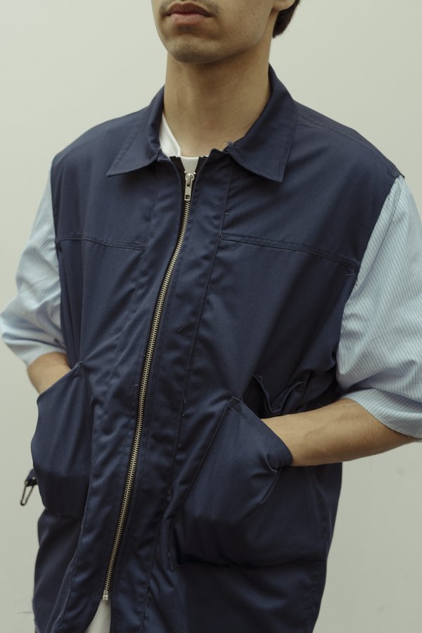 Camiel Fortgens Zip Up Contrast Short Sleeve Shirt Jacket