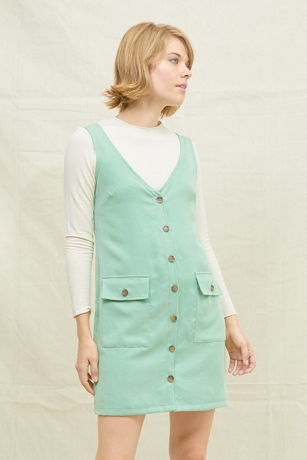 BACK BEAT RAGS Tencel Frankie Dress - Mint BACK BEAT RAGS Tencel Frankie Dress - Mint