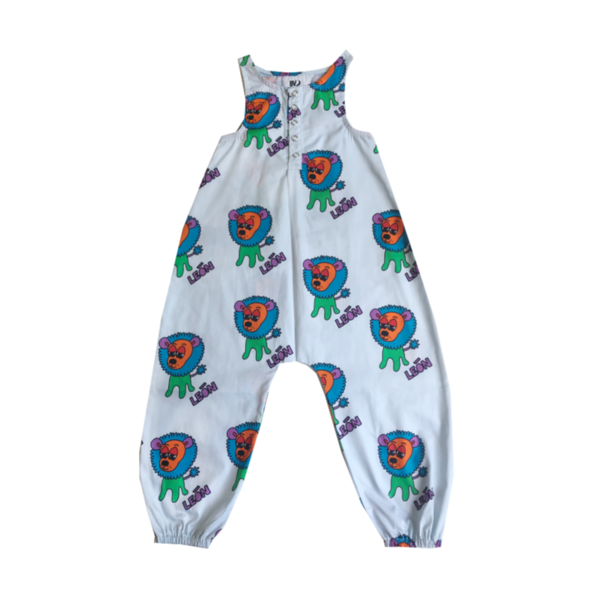 Banana Valentine Lions Bubble Long Leg Romper Banana Valentine Lions Bubble Long Leg Romper
