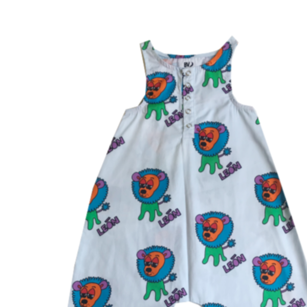 Banana Valentine Lions Bubble Long Leg Romper Banana Valentine Lions Bubble Long Leg Romper