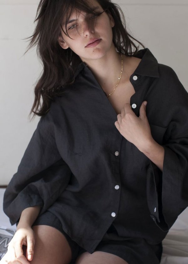 Deiji Studios The Sleepwear Set - Washed Black