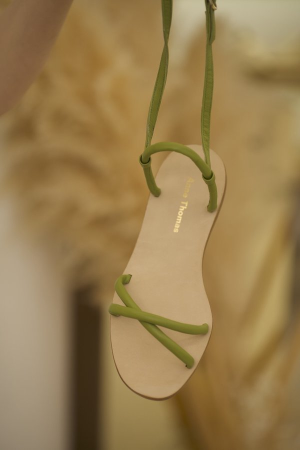 Anne Thomas Rachel Nappa Sandal - Vert