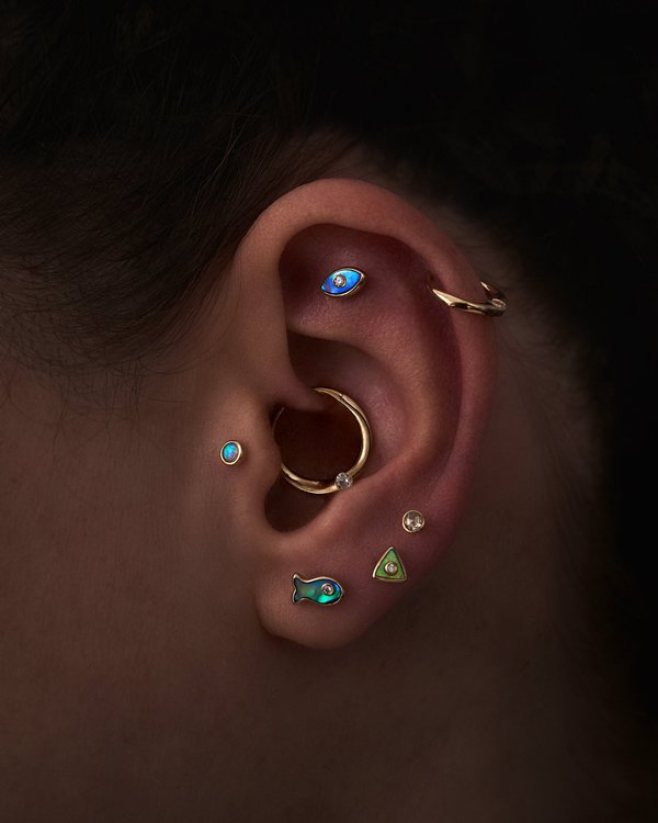 Pamela Love Fish Diamond Stud Pamela Love Fish Diamond Stud