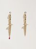 FINE Dagger Earrings - Gold - Thumbnail 3