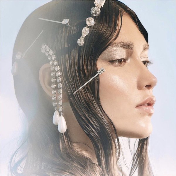 Joomi Lim Set Of 3 Hair Bobbis W/ Crystals & Tear Drop Pearl Joomi Lim Set Of 3 Hair Bobbis W/ Crystals & Tear Drop Pearl