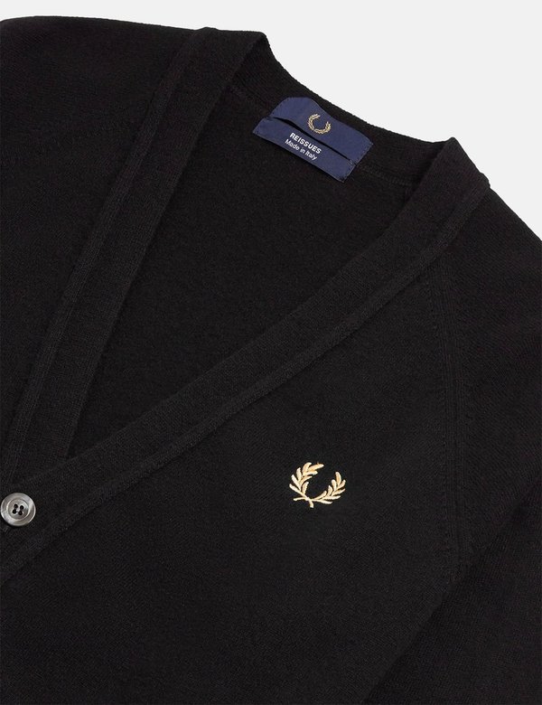 トップス Fred Perry Reissues Lambswool Cardigan Exclusive Stockport FRED PERRY Chunky Cable Long Lambswool
