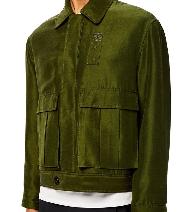 希少】LOEWE green patent leather jacket（【希少】LOEWE green