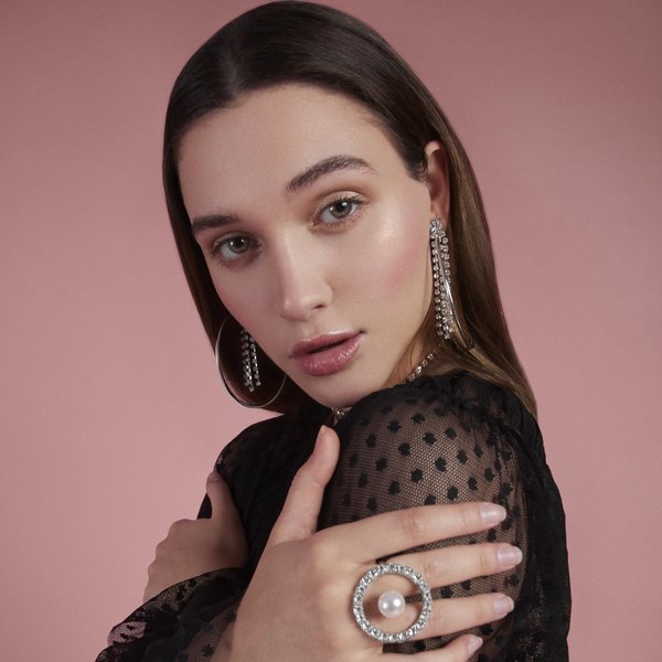 Joomi Lim Large Hoop Earrings with Fringe Crystals - Crystal Joomi Lim Large Hoop Earrings with Fringe Crystals - Crystal