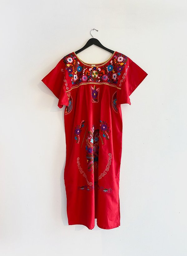 huipil dress Dress Patria, Embroidered Mexican Dress, Vestido Patria, Vestido Mexicano