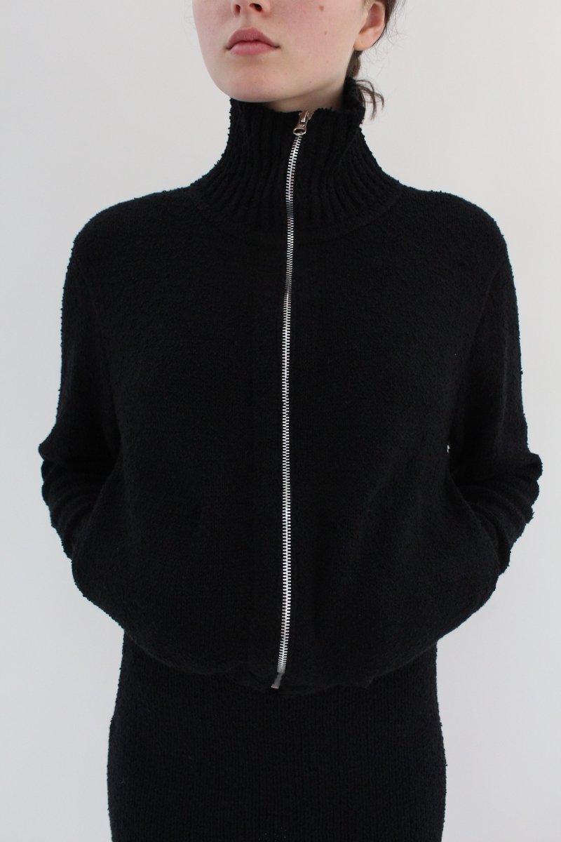 Beklina Boucl Knit Track Jacket - Black