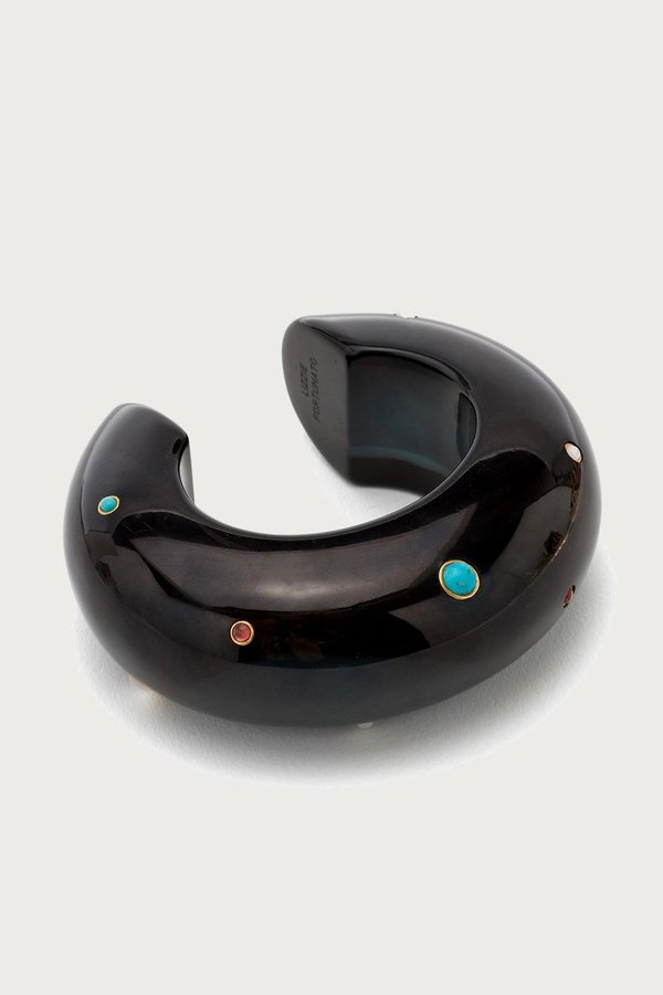Lizzie Fortunato Arc Cuff - Dotted Onyx Lizzie Fortunato Arc Cuff - Dotted Onyx