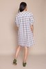 Puff Sleeve Shirt Dress in Grey - Thumbnail 5