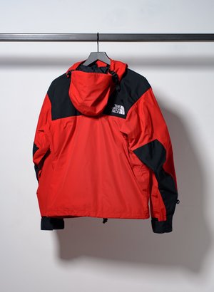 red north face mountain jacket