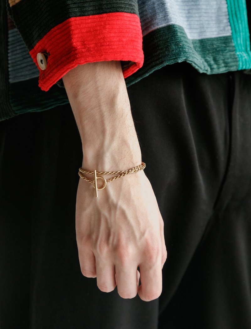 All Blues Rope Bracelet - Gold | Garmentory