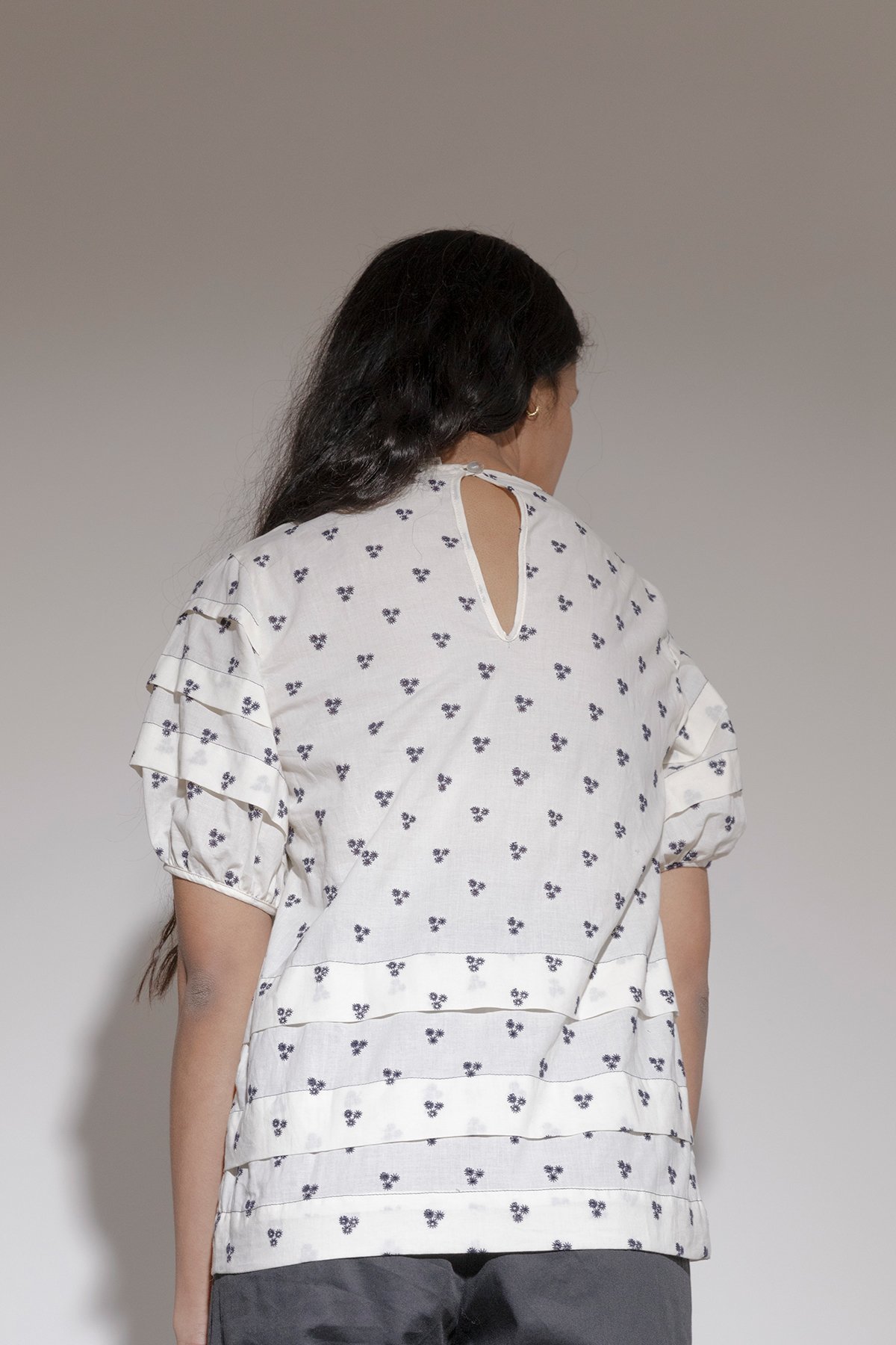 BEFORE MARCH Bonnie pleat top - ivory - Image 3 of 5