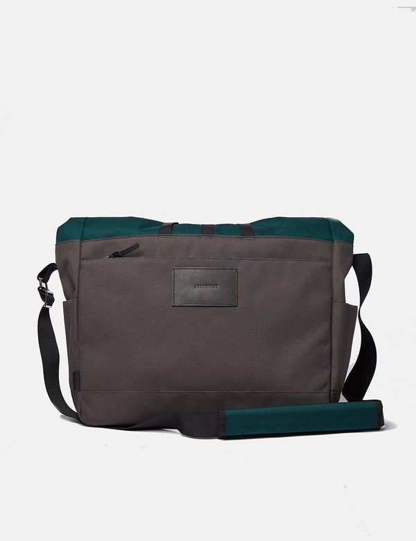 Sandqvist Tor Messenger Bag Deep Green/Dark Grey Garmentory