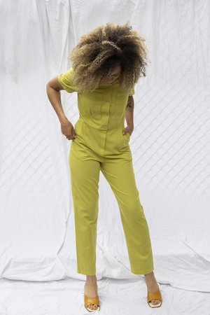 Paloma Wool Ada Jumpsuit - Green Olive 