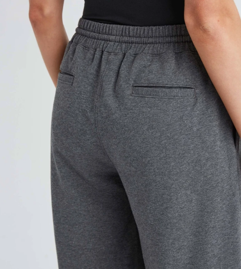 Richer Poorer Terry Wide Leg Pant - Charcoal