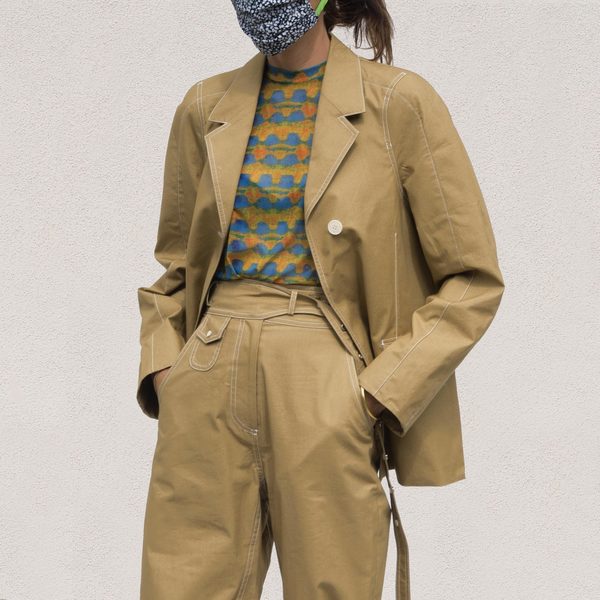 [LOW CLASSIC]/☆25SS PIGMENT WASHED STITCH HALF JACKET/BROWN LOW CLASSIC