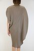 Issey Miyake Pleats Please Curved Cape-Sleeve Dress - Taupe - Thumbnail 4