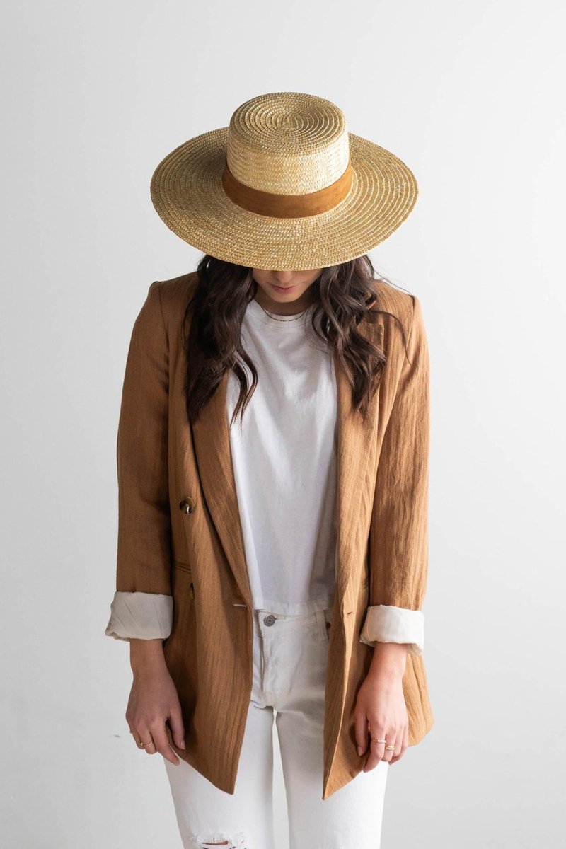 GiGi Pip Capri Short Straw Hat - Natural | Garmentory display picture 3